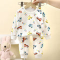 children's underwear pure cotton set autumn new boys' autumn clothes and long johns baby pajamas gir