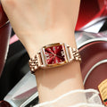 Swiss Brand Rhinestone Square Ladies Watch Waterproof Fashionable Casual Watch Live Export Bestseller Drop Ship