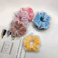 Ins Korea Fleece Large Cord Hair Tie Women Double-Layer Tulle Gold Velvet Kids Sweet Hair String Fabric Art Hair Tie Wholesale