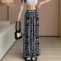 Summer Chinese Casual Printed Wide Leg Pants