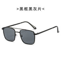 2022 New Overseas Pair Bridge Men Sunglasses Square Frame Metal UV-Proof Sunglasses Outdoor Sunshade Glasses Wholesale