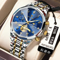 Swiss Brand Trendy Multifunction Mens Watch Waterproof Glow Quartz Watch Live Export Bestseller Drop Ship