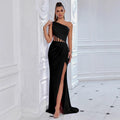 Women's One-Shoulder Patchwork Sexy Premium Socialite Evening Gown