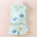 Women's Korean Sleeveless Lightweight Tank Top + Shorts Set 2026 - Teal