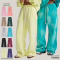 Fall/Winter 360G Spray-Dye Washed Frayed Edge Loose Fit Flared Fleece-Lined Sweatpants