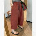 Summer Korean Fashion High Waist Lightweight Wide Leg Pants + Pants