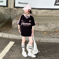 Girls' V-Neck Letter Jersey Tee