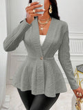 Fall-Winter Jacquard Long Sleeve Pattern Fitted Jacket
