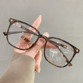 Anti-Blue-Light Photochromic Glasses Women Student Style Overseas Influencer Big Frame Prescription With Rx Trendy Bare Face Men Prescription Glasses