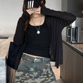 Women's Summer Casual Versatile Knit Sun-Protection Lightweight Cardigan + Jacket 202 - Black