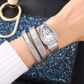2024 New Snake Shape Bangle Watch Cross-Border Export Bestseller Factory Wholesale Women Bangle Watch Quartz Watch