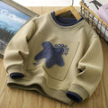 Boys' Faux Layered Crew Neck Hoodie