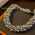 Vintage Accessory Height Stock Imperial Breeze Western Fashionable Pearl Light Luxury Premium Clavicle Chain Heavy-Duty Necklace Jewelry