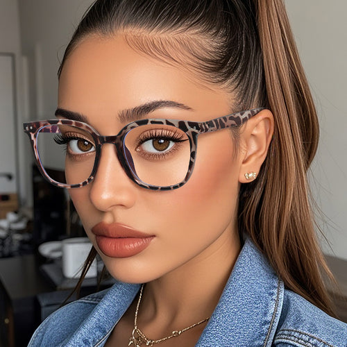 Classic Round-Square Frame Glasses 2025 New Overseas Glasses Frame Brightening Casual Plano Bare Face Stud Frame
