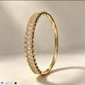 Cross-Border Hit Row Crystal Cubic Zirconia Bangle Light Luxury Premium Fashionable Niche Design Hand Jewelry ins Breeze Bronze Ba Bracelet