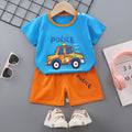 Women's Summer Cotton Short Sleeve Set 2026 | 2 Piece Outfit Set - Orange