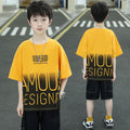 Boys' Cartoon Print Short Sleeve Set