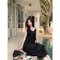 Sweet White French Camisole Dress, Petite Cake Style Long Dress