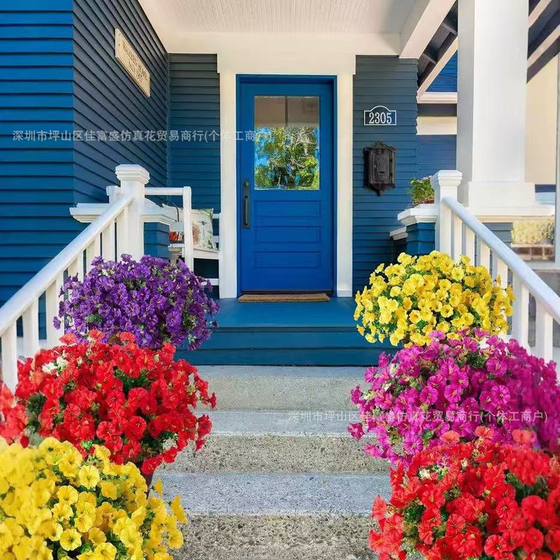 amazon imitation artificial eucalyptus morning glory flower bouquet for home courtyard garden living