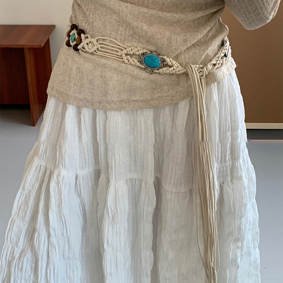 Round Portrait Tassel Waist Chain - view 8
