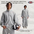 Men's Fall/Winter Western Brushed 410G Zip Stand Collar Hoodie - Warmth