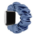 For apple iwatch Watch Band Overseas Layered Combo Crease Color Ding Shiny Thread Satin Stretch Large Scrunchie Apple Band