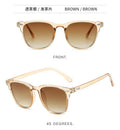 2024 Bestseller Beige Ding Full-Frame Retro Stud Versatile Sunglasses Overseas Fashionable Trendy Slender Trendy Sunglasses