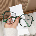 Influencer Big Frame Bare Face Women Slender Plano Korean Anti-Blue-Light Photochromic Glasses Street Snap Trendy ins Glasses Frame