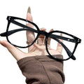 Stud Square Frame Glasses Women Overseas Bare Face Black Frame Blue-Light Glasses Student Fashionable Versatile Wear Jewelry Glasses Frame