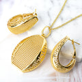 Western Middle East Retro Overseas Jewelry Set Height Precious Bride Wedding Versatile Pendant Necklace Earrings Set 2-Piece Set