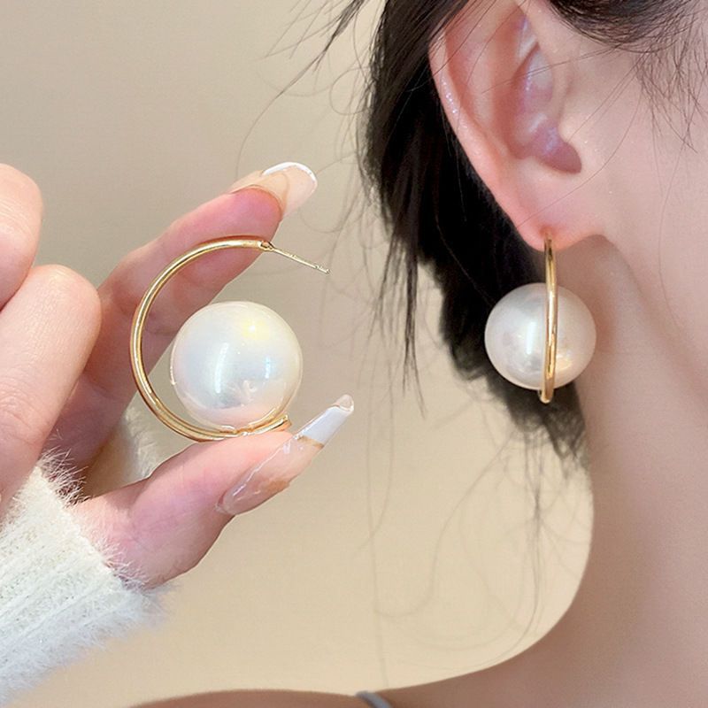 French Pearl Bow Two-Way Stud Earrings - view 11