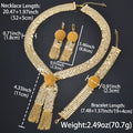 Dubai 18K Gold Plated Tassel India Ni Day Profit Asia Women Premium Necklace Bracelet Set Earrings Set