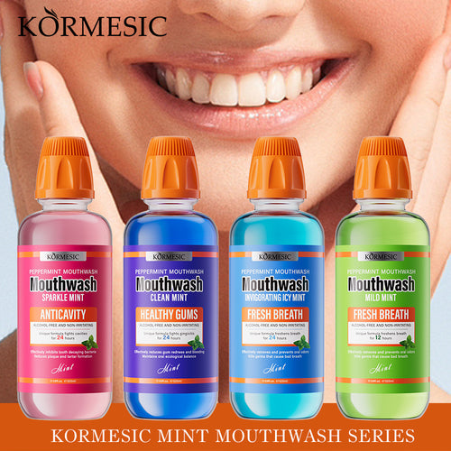 KORMESIC冰爽洁净闪亮清新薄荷漱口水mouthwash跨境外贸厂家批发