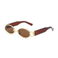 Retro Oval Round Sunglasses Small-Frame Metal Hong Kong Style Photoshoot Unisex Premium Personality Wear Jewelry Outfit Sunglasses