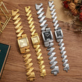 Overseas watch Retro Square Couples Quartz Bracelet Watch Elegant Light Luxury Fashionable Gold Classic Vintage Watch