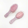 Gem Li Cute Mini Smoothing Hair Brush Girl Baby Clear Sequin Onion Portable Scalp Cushion Comb