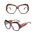 Asymmetric Big Frame Plano Face-Slimming New Overseas Influencer Bare Face Street Snap Wear Jewelry Blue-Light Glasses Frame