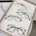 Square Frame Anti-Blue-Light Myopia Frame TikTok Bare Face Influencer Pick Fashionable Unisex Couples Bestseller Finish Item Prescription Sunglasses