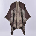 Women's Fall-Winter Ethnic Versatile Slit Plaid Shawl + Cape 2026 - Red