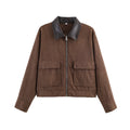 Women's Fall Casual Fashion Patchwork Jacket 2026 | Trendy Jacket - Lotus Pink