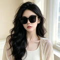 Polarized Women Sunglasses Summer Sun-Proof Sunshade Premium Metal Chain Big Frame UV-Proof Driving Men Sunglasses