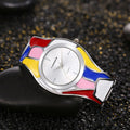 2025 Women Random Droplet Oil Color Rainbow Quartz Bangle Watch Cross-Border Pro Supply Export Watch Supply