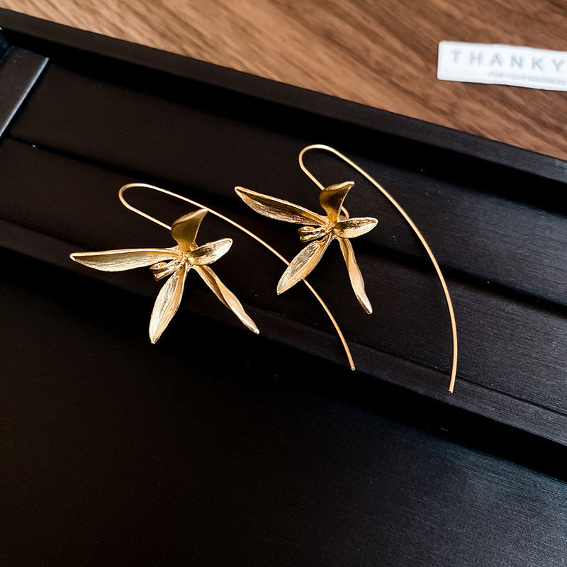 Floral Tassel Drop Earrings - view 6