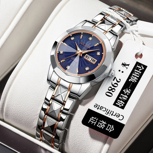 Cypress Reach Eggplant New Trendy Waterproof Date Glow Ladies Watch Student Korean Trendy Fashionable Luxury Quartz Watch