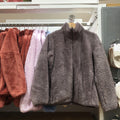 Women's Fall-Winter Wool Fleece Stand Collar Cardigan + Jacket 2026 - Milk White