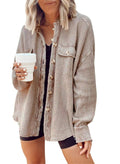 Women's Fall Casual Fashion Lapel Collar Asymmetric Neckline Shirt + Jacket 2026 - Apricot