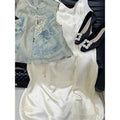 Summer New Chinese Sun-Protection Lightweight Loose Cardigan + Vest + Camisole + Skirt 2-Piece Set