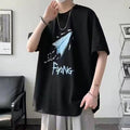 大码短袖t恤男生2025新款夏季外贸美式潮牌白色青少年宽松半袖衫