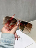 4th Pair Wear Overseas Men Sunglasses Women Universal Y2K Style Pilot Glasses Driving Trendy UV-Proof Sunglasses