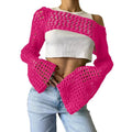 Women's Fall Casual Sexy Wool Flared Sleeve Cropped Flared Sweater 2026 - Green